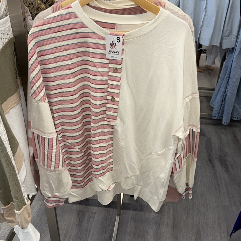 Stitched Detail Color Block Patchwork Oversized P… - image 3